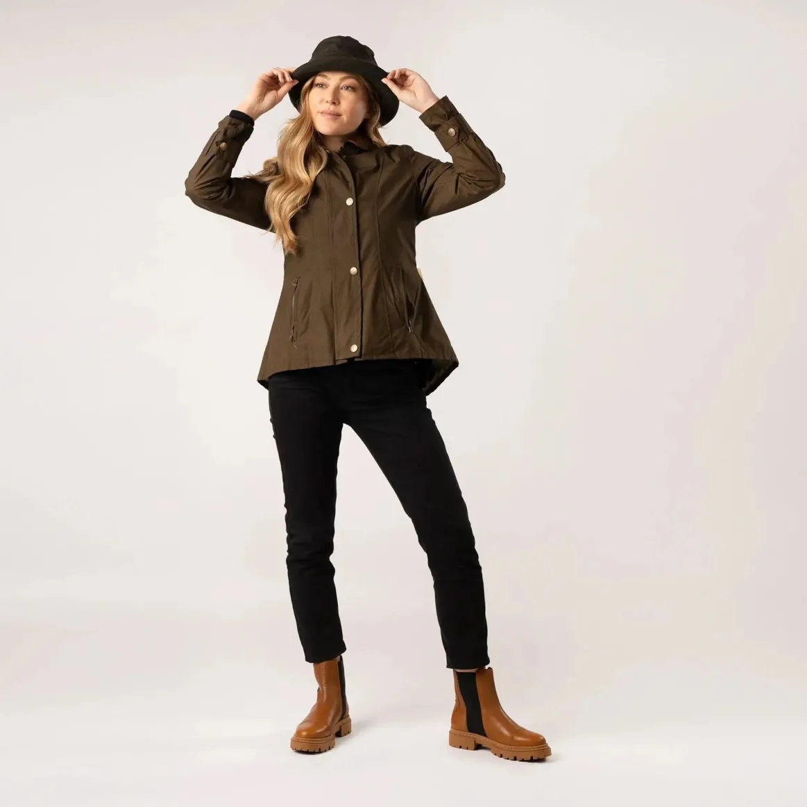 Welligogs Jackets*Cambridge Khaki Dry Wax Jacket