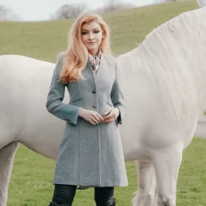 Welligogs Coats*Oxford Duck Egg Blue Wool Coat