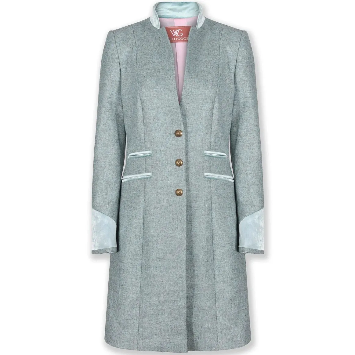 Welligogs Coats*Oxford Duck Egg Blue Wool Coat