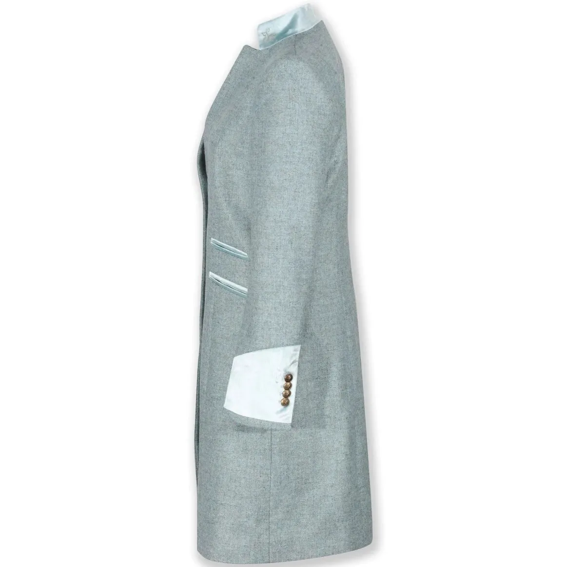 Welligogs Coats*Oxford Duck Egg Blue Wool Coat
