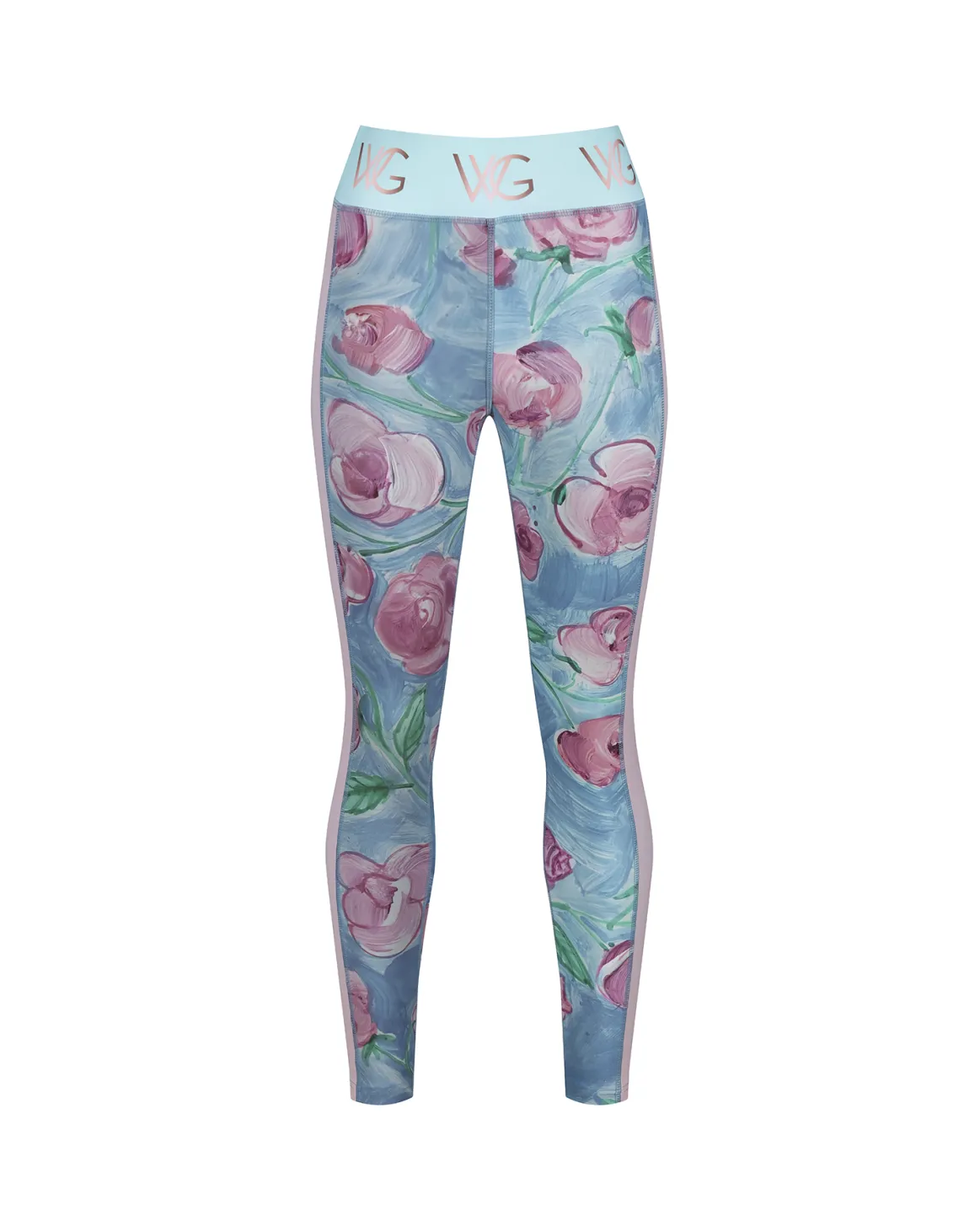 Welligogs Activewear*Wg Flex Sustainable Blue Roses Leggings