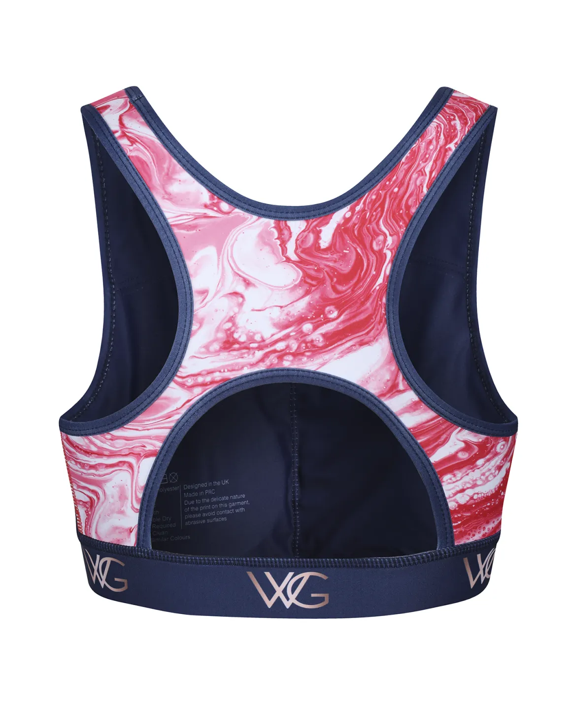 Welligogs Tops*Wg Flex Sustainable Pink Marble Crop Top